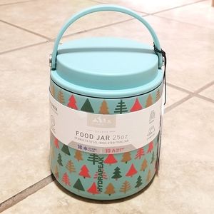 Hydrapeak 25 Oz Stainless Steel Insulated Food Jar (Christmas Trees Design)